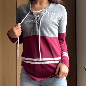 Comfy LOVE Color Blocked Sweater